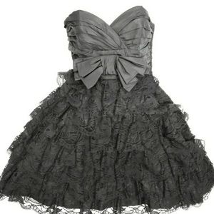 Betsey Johnson Strapless Ruffle Tiered Dress